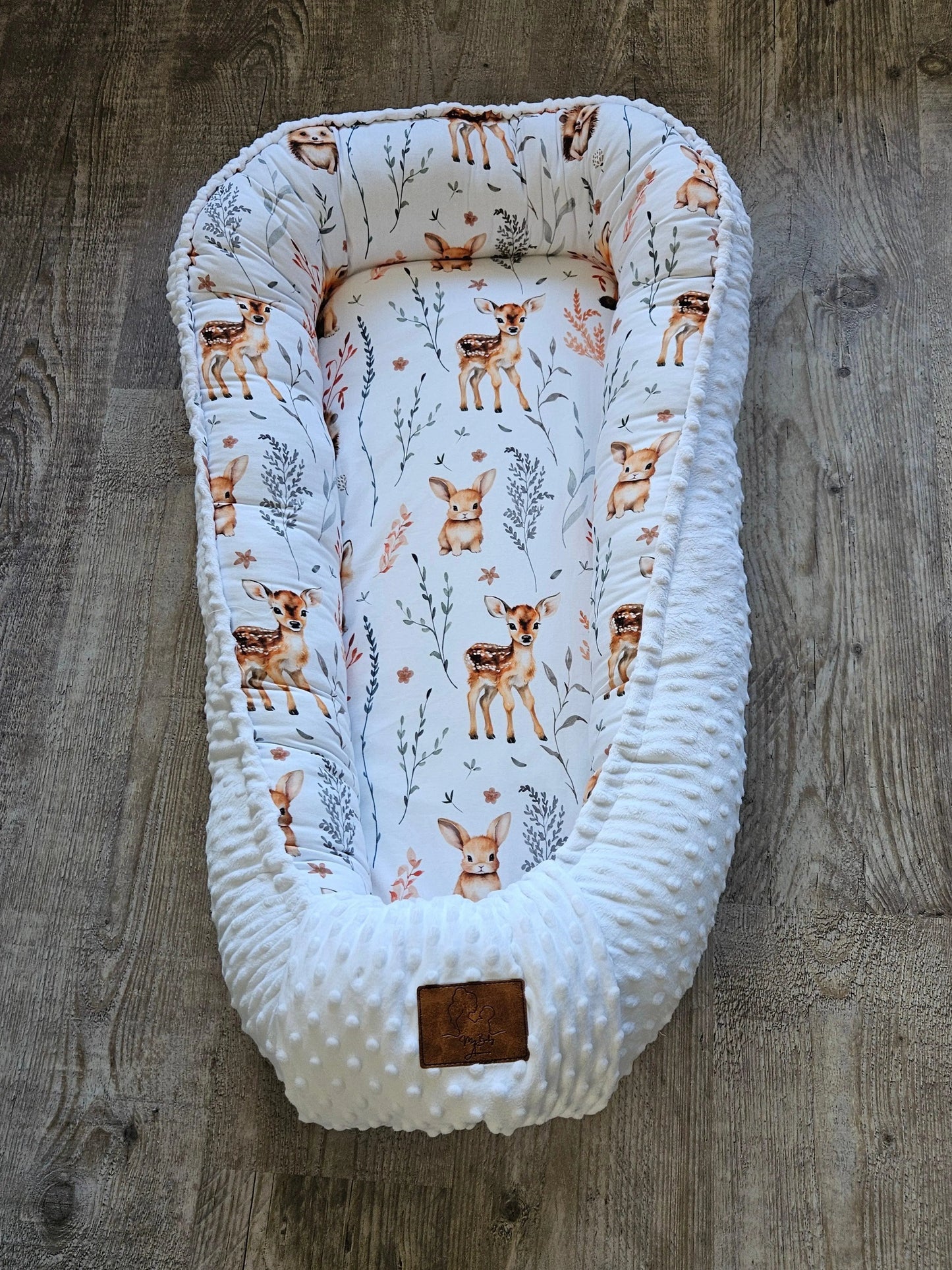 Réducteur de lit animaux de la forêt blanc My Baby Avenue