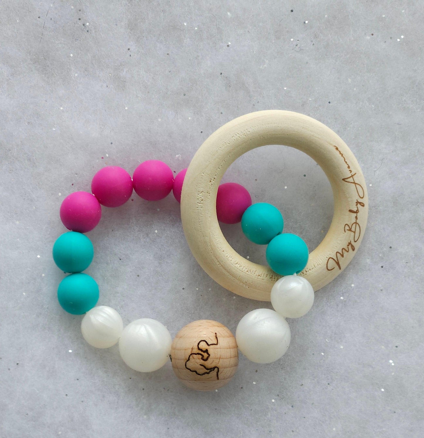 Anneau de dentition fuchsia My Baby Avenue