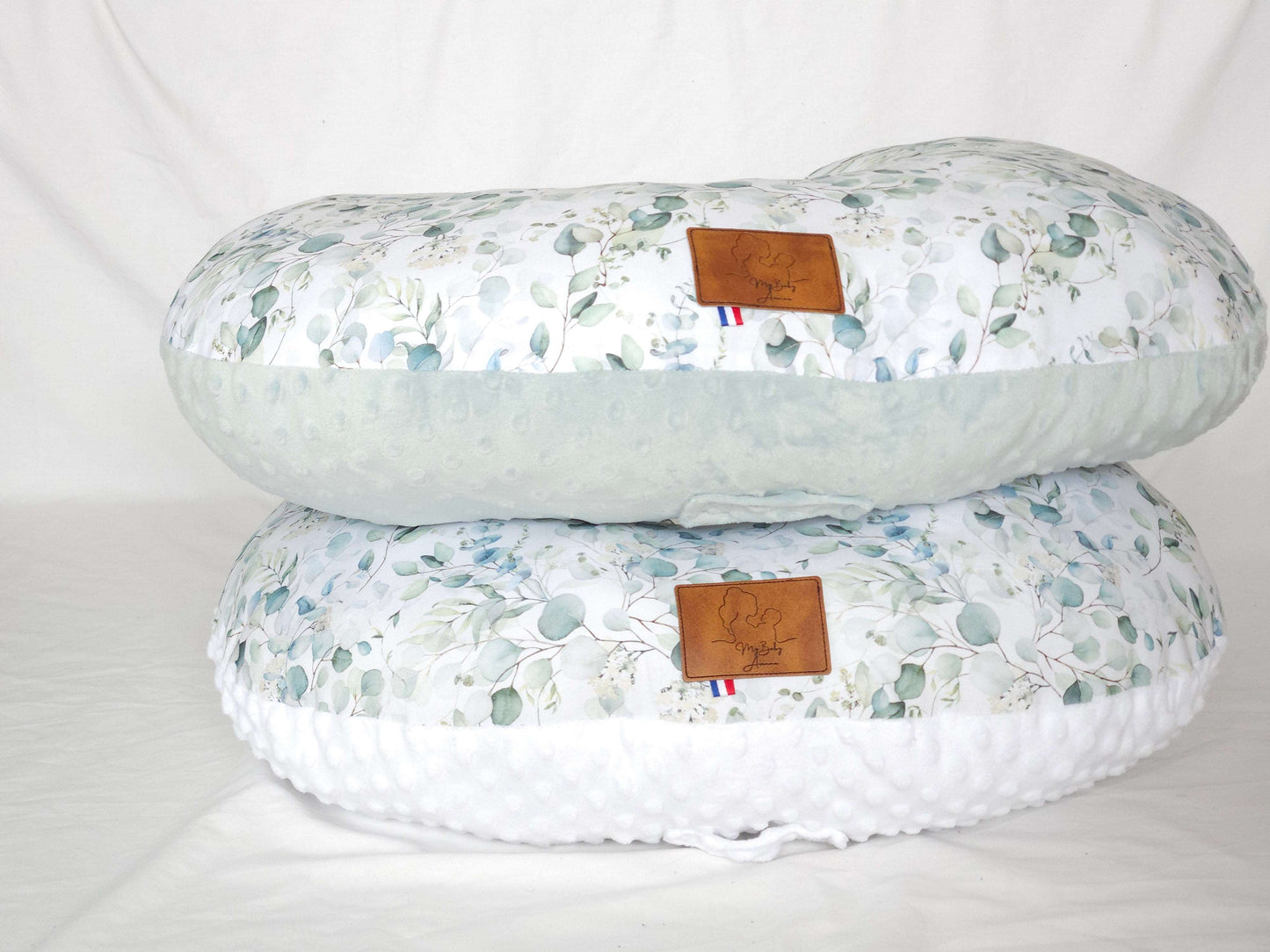 Coussin d’allaitement eucalyptus blanc My Baby Avenue