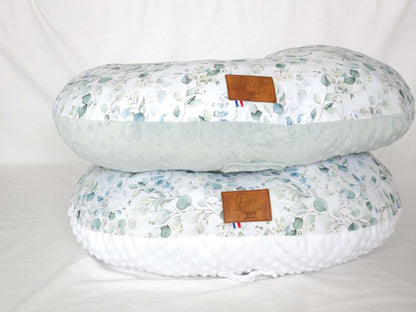 Coussin d’allaitement eucalyptus blanc My Baby Avenue