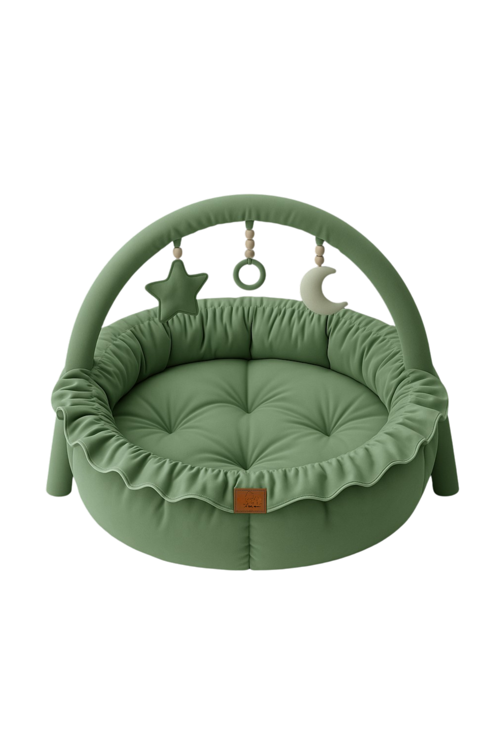 Tapis d’éveil 3-en-1 vert sauge – Collection Essentiels – My Baby Avenue