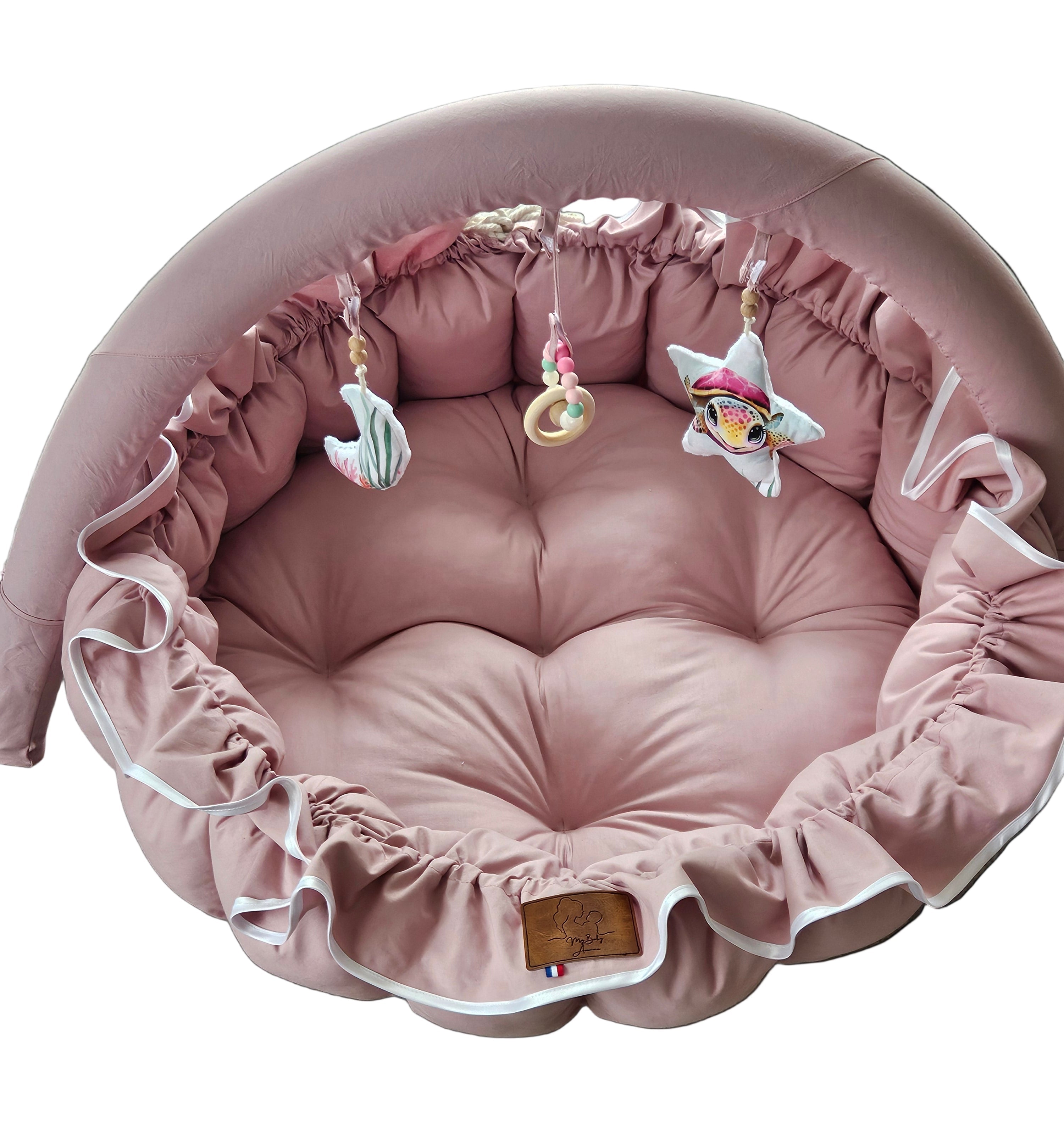 Tapis d’éveil 3-en-1 motif tortue rose – My Baby Avenue