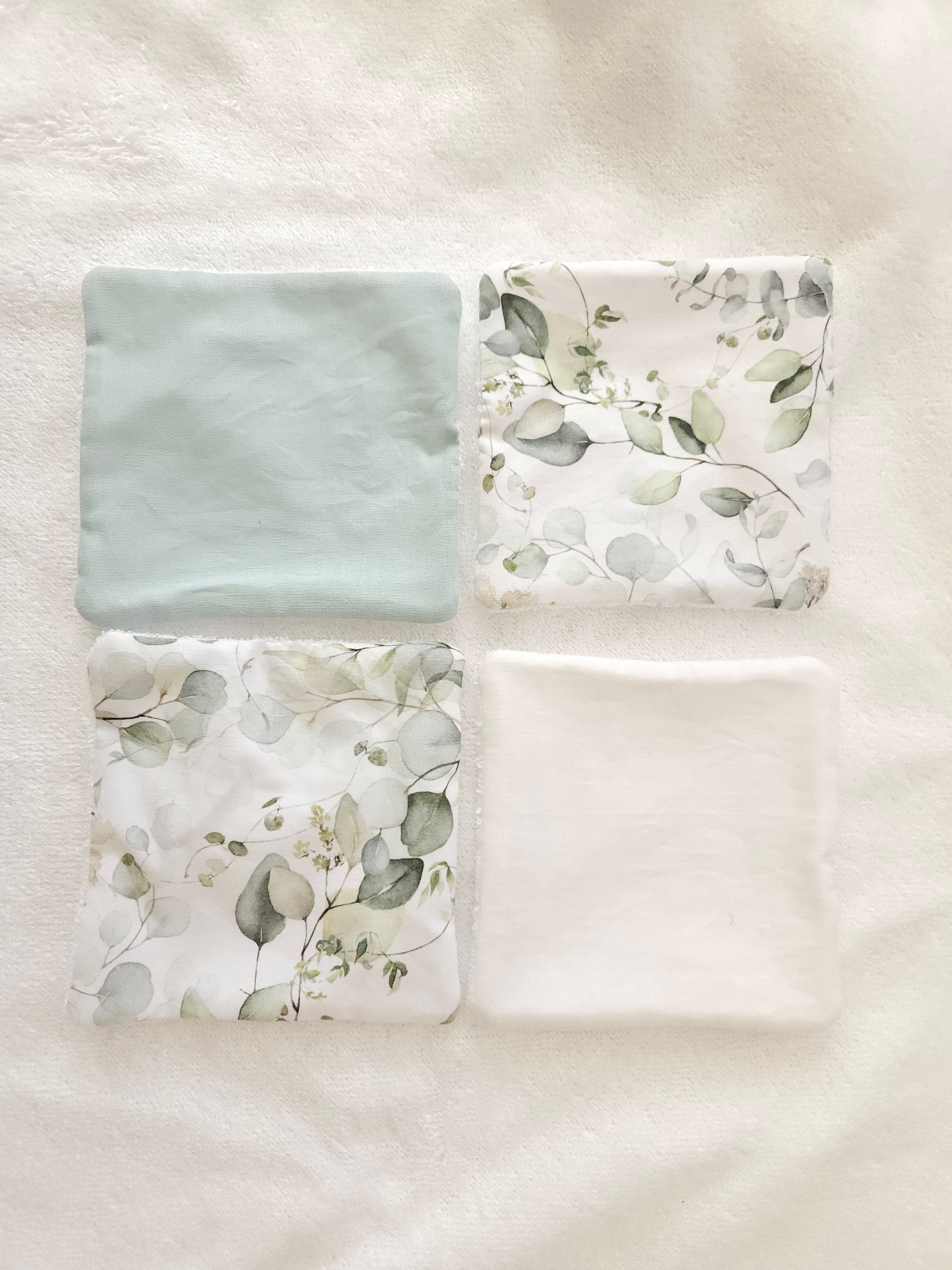 Lingettes lavables bébé motif Eucalyptus – My Baby Avenue