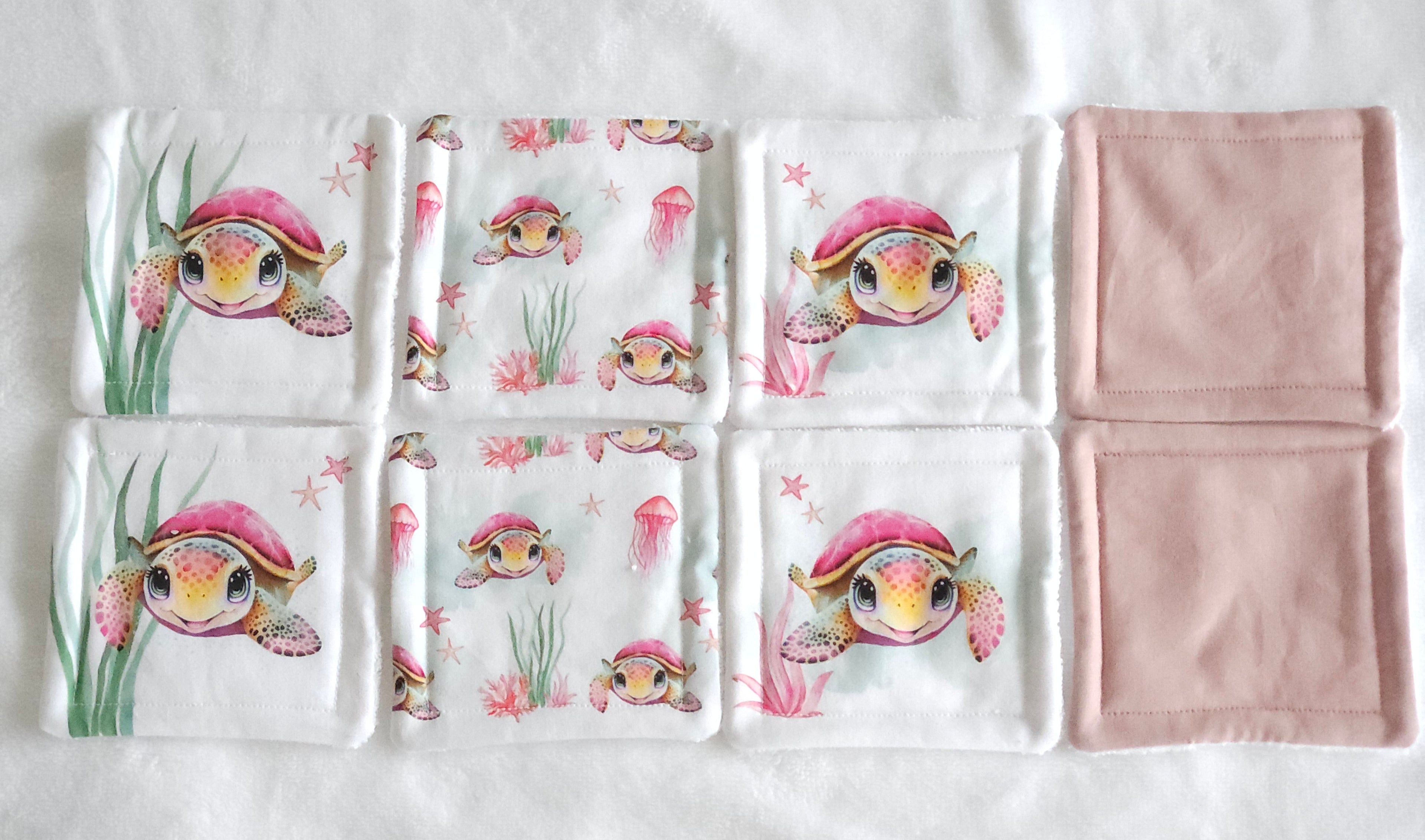 Lingettes lavables bébé motif Tortue – My Baby Avenue