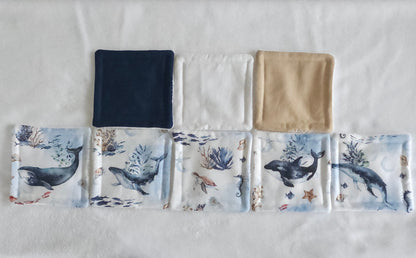 Lingettes lavables bébé motif marin – My Baby Avenue