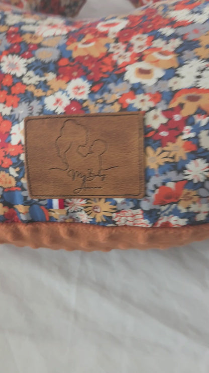 Coussin d'Allaitement Liberty cannelle/ terracotta