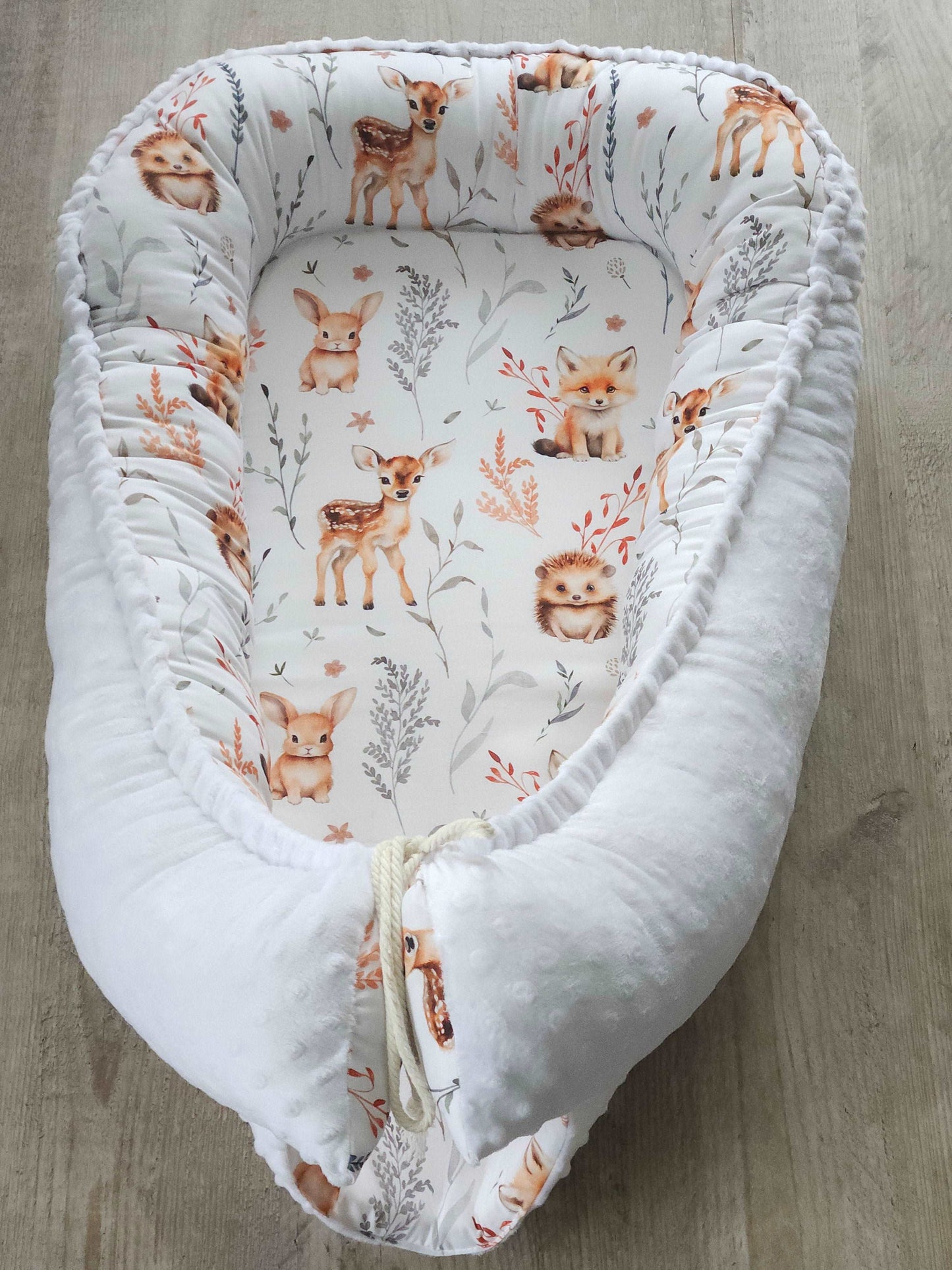 Réducteur de lit animaux de la forêt blanc My Baby Avenue