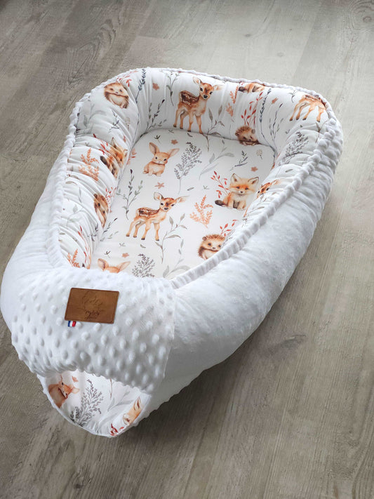 Réducteur de lit animaux de la forêt blanc My Baby Avenue