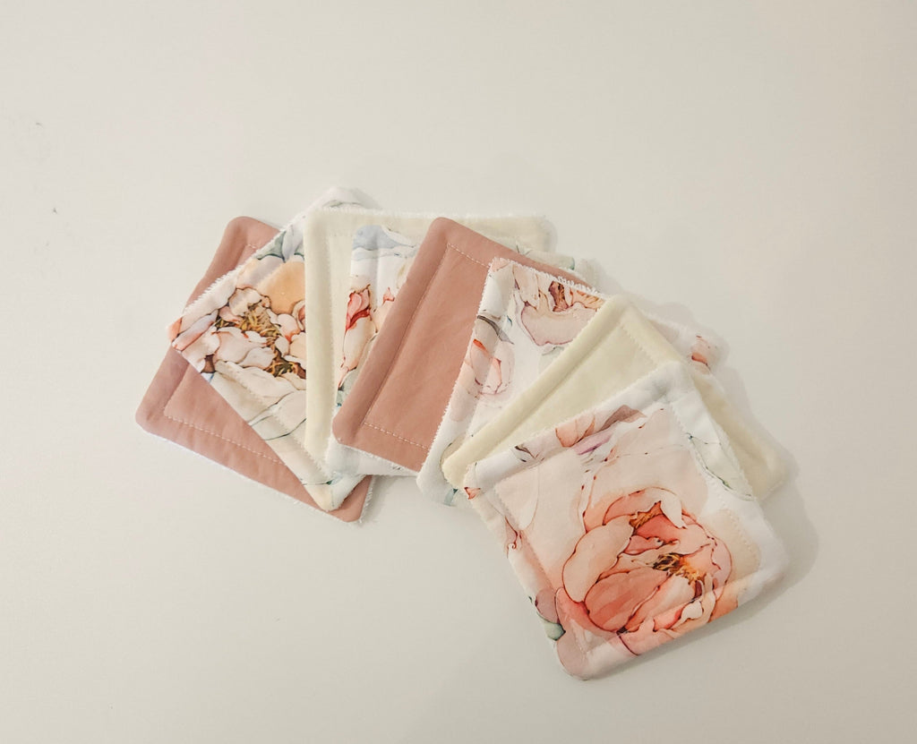 Lingettes lavables bébé motif Pivoine – My Baby Avenue