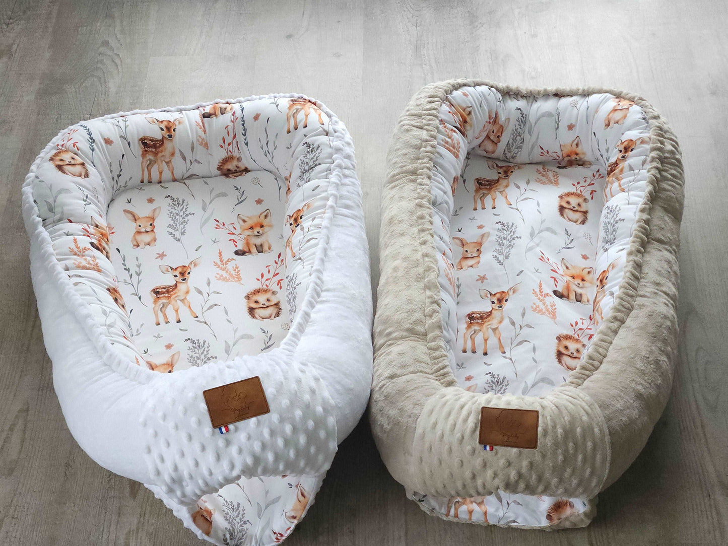 Réducteurs de lit animaux de la forêt beige et blanc My Baby Avenue