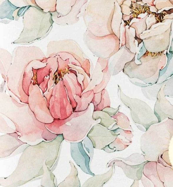 Tissu motif fleurs rose pivoine – My Baby Avenue